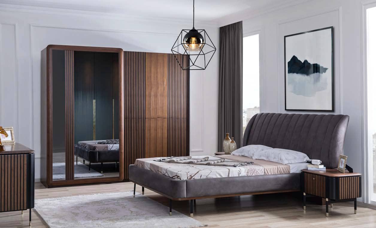 line modern yatak odası